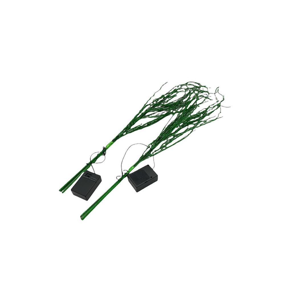 Bethlehem Lights Glitter Sprigs with LEDS Green
